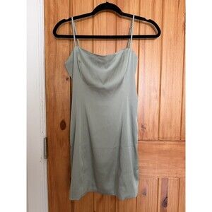 Aritzia Sunday Best Shimmer Mini Dress Size 0 Sage Frost